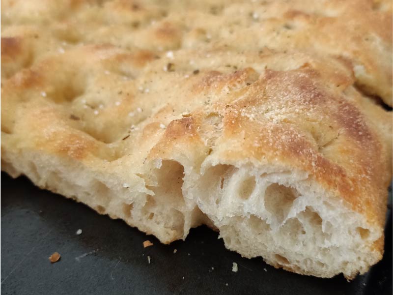 Focaccia Alta hidratación